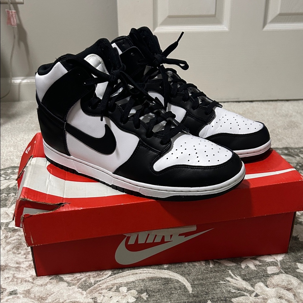 Nike Dunk Hi Retro Black and White